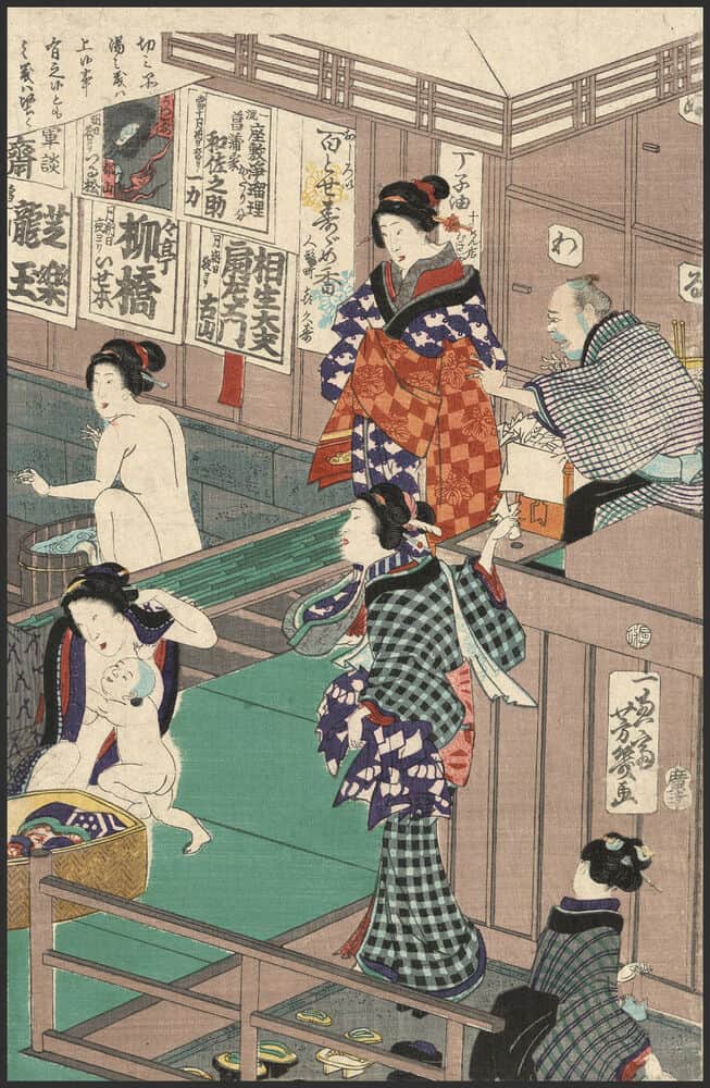 Furoshiki - 17ème siècle Bain Tradutionnel - Source Waste4Change