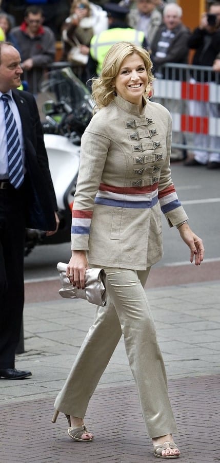 Postbag jacket worn by Queen Maxima of Netherlands