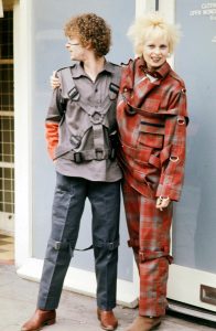 Vivienne Westwood with Malcolm McLaren in looks from their Seditionaries collection in 1977